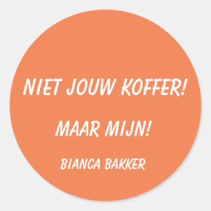 Grappige Koffer Sticker