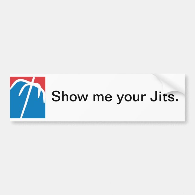 Grapple - American, Show me your Jits. Bumper Sticker (Front)