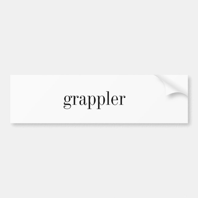 grappler bumper sticker (Front)