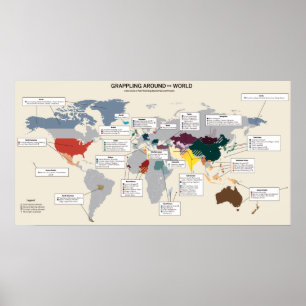 Grappling Around the World Poster