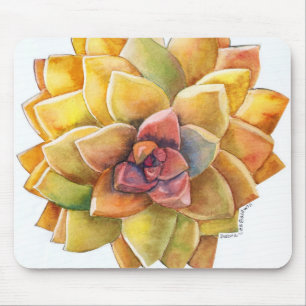 Graptopetalum watercolor mousepad