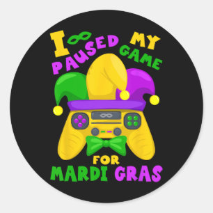 Gras Outfit For Men Kids & Gamer Video Game Je Classic Round Sticker