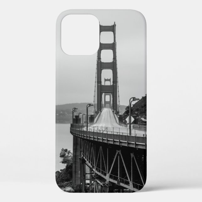 GRASCALE PHOTOGRAPHY OF CABLE BRIDGE Case-Mate iPhone CASE (Back)