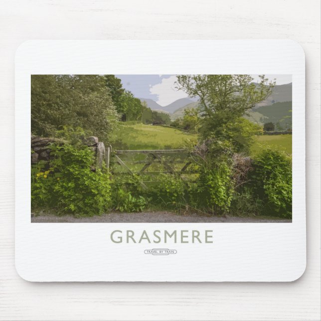 Grasmere Railway Poster Mouse Mat (Front)