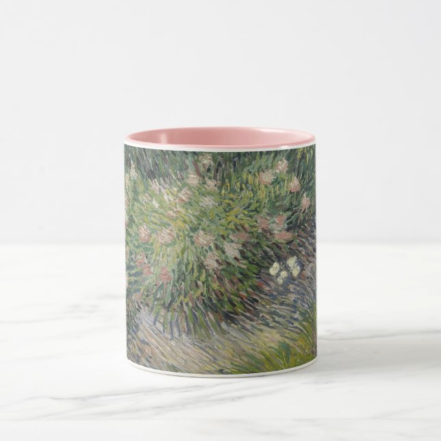 Grass and Butterflies by Vincent van Gogh Mug (Center)