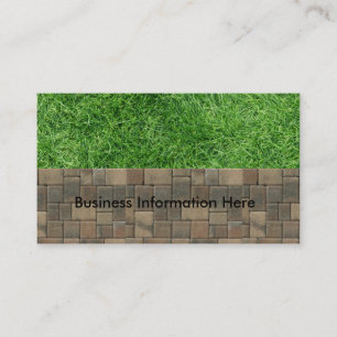grass and pavers business card