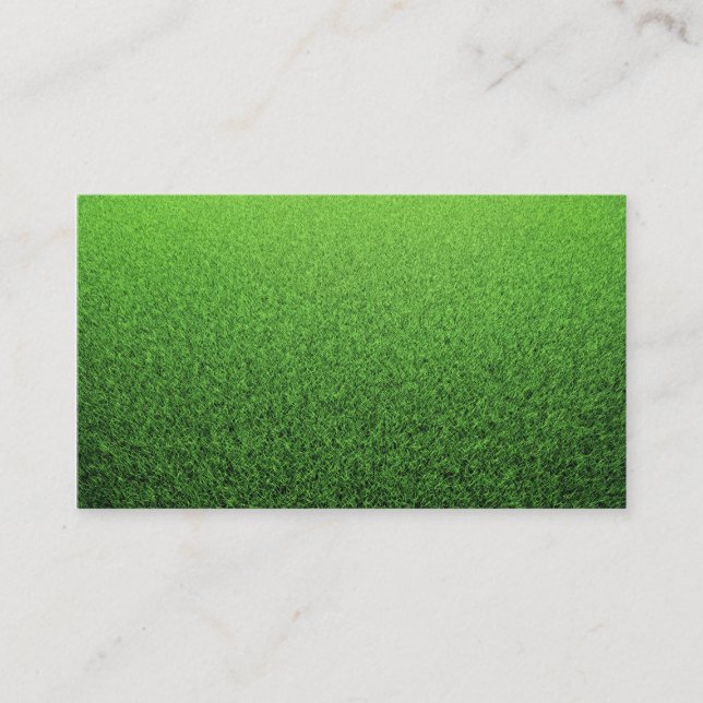 Grass Background. Fresh Green Lawn Business Card (Front)
