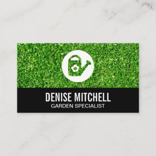 Grass Background Gardening Business Card