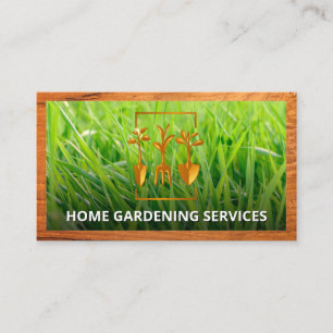 Grass Background   Gardening Logo Business Card