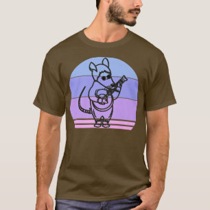 Grass Basket Possum Playing Banjo Music Lover T-Shirt