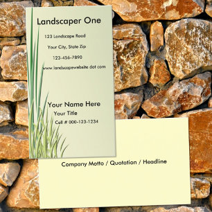 Grass Border Left Artwork Business Card