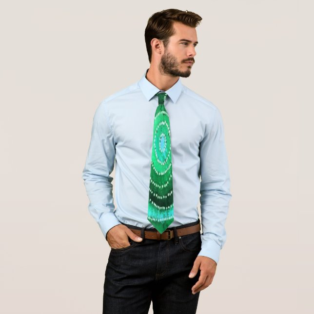 Grass Corroboree Aboriginal Art Tie (In Situ)