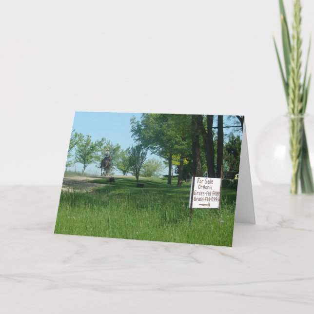 Grass Fed Organic Eggs Card (Front)