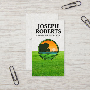 Grass Field Nature Logo Business Card
