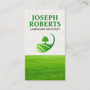 Grass Field Nature Tree Logo Business Card