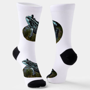 Grass Frog Painted, Crew Socks