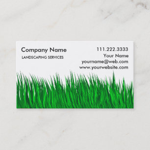 Grass Garden Lawn Care and Landscape Business Card