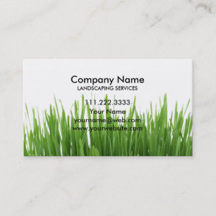 Grass Garden Lawn Care and Landscape Business Card