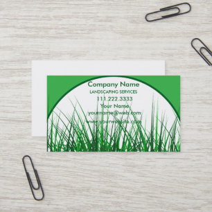 Grass Garden Lawn Care and Landscape Business Card