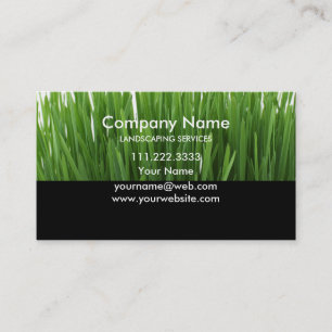 Grass Garden Lawn Care and Landscape Business Card