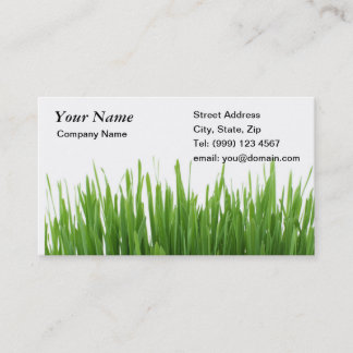 Grass gardening business card