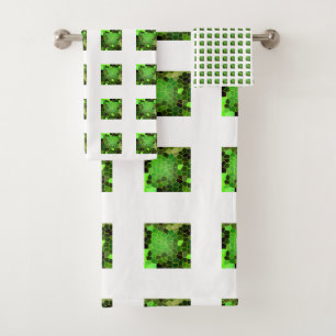 Grass Green Bath Towel Set