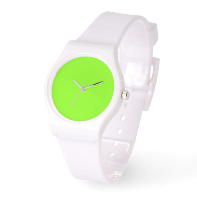 Grass Green Solid Colour | Classic | Elegant Watch (Angle)