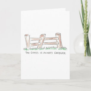 Grass greener Encouragement Card