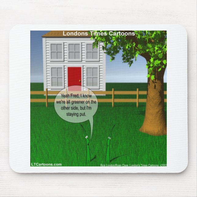 Grass Greener On Other Side Funny Mouse Mat (Front)