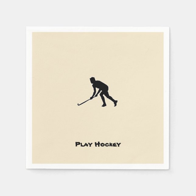 Grass Hockey Player Napkin (Front)