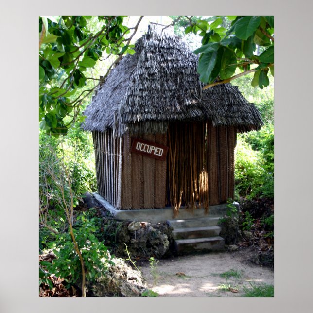 Grass Hut Poster (Front)