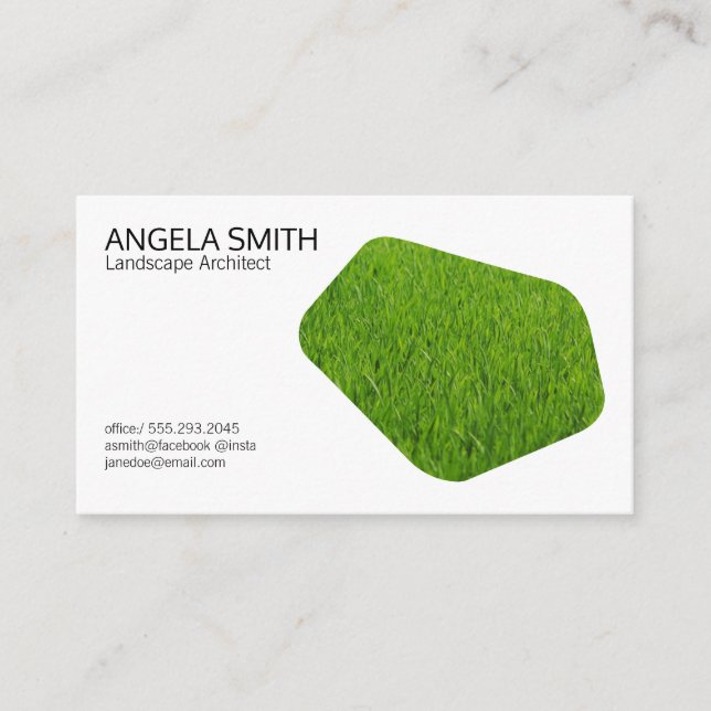 Grass Landscape Architect Business Card (Front)