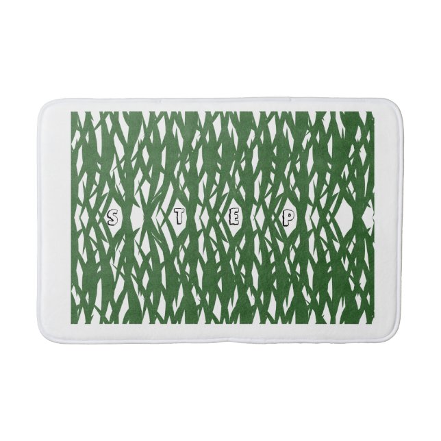 "Grass Meadow Bathmat – Nature-Inspired Green (Front)