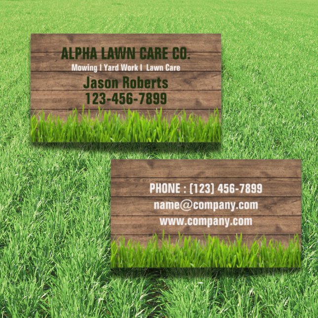 Grass Mowing Yard Lawn Care Landscape Landscaping Business Card (Grass Mowing Yard Lawn Care Landscape Landscaping Business Card)