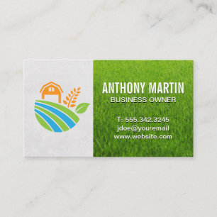 Grass Natural   Farmhouse Icon Business Card