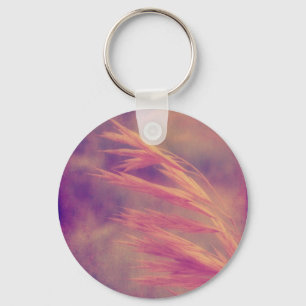 Grass Seed Purple Haze Digital Art Key Ring
