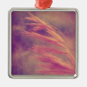 Grass Seed Purple Haze Digital Art Metal Tree Decoration