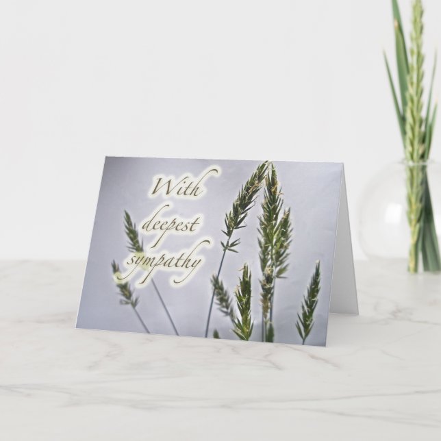 Grass Seeds Sympathy Card (Front)