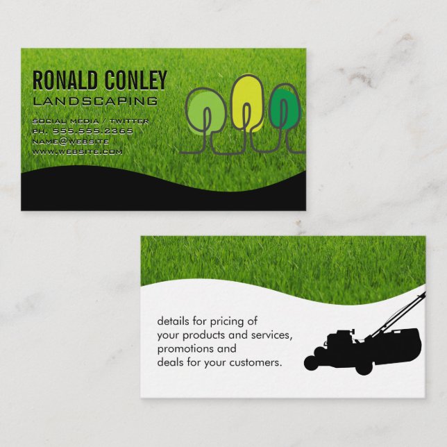Grass | Tree Illustrations Business Card (Front/Back)