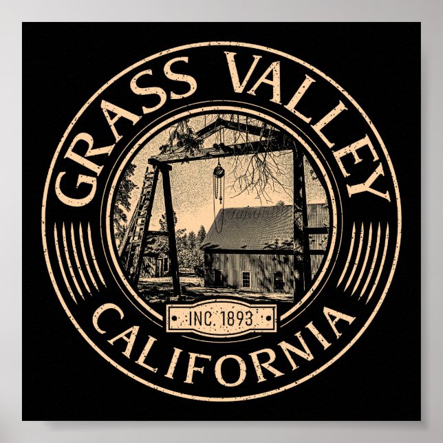 GRASS VALLEY CALIFORNIA VINTAGE - EMPIRE MINE POSTER (Front)