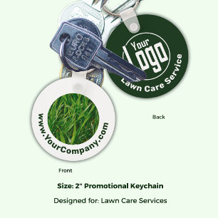 Grass Website Logo Company Name Green White Promo Key Ring