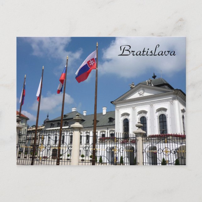 grassalkovich bratislava flags postcard (Front)
