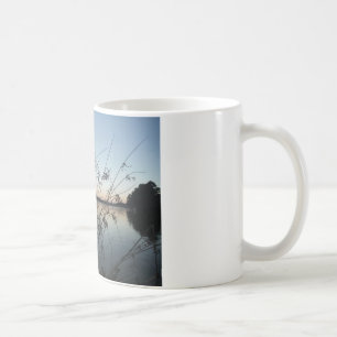 Grasses at lake Sunset Coffee Mug