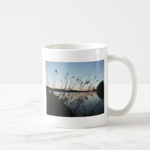 Grasses at lake Sunset Coffee Mug