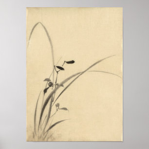 Grasses, Hokusai Japanese Fine Art Poster
