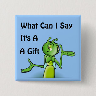 Grasshopper 15 Cm Square Badge