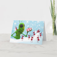 Grasshopper and Ants Chirstmas CardGrasshopper and