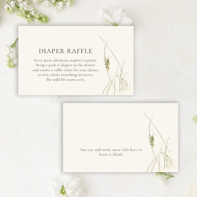 Grasshopper Baby Shower · Diaper Raffle  Enclosure Card (Creator Uploaded)