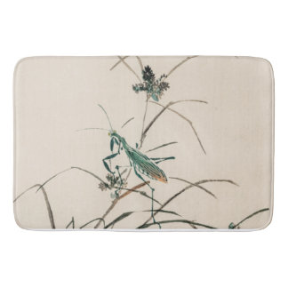 Grasshopper by Kōno Bairei Bath Mat
