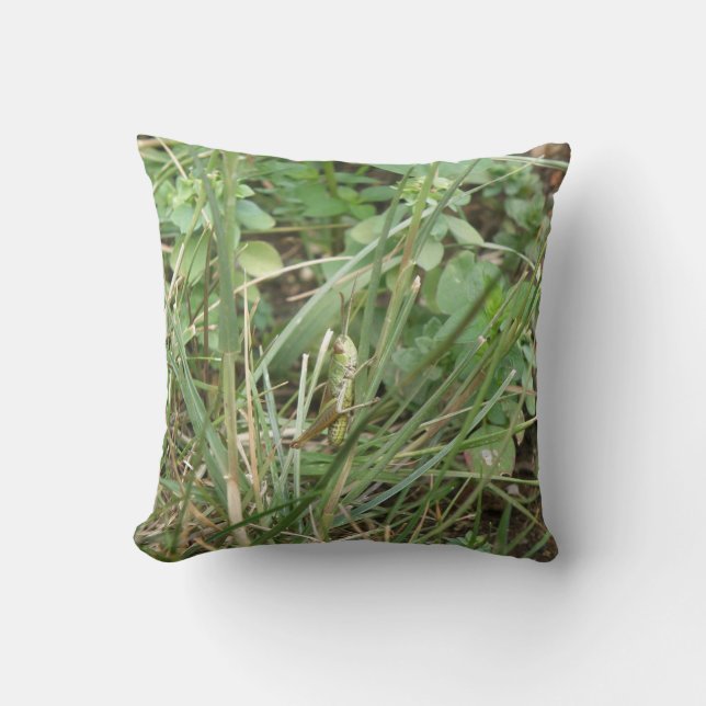 Grasshopper Camouflage Pillow (Front)